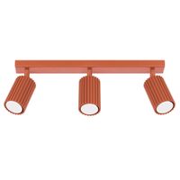 lampara de techo ocre rojo aluminio alt 45 cm