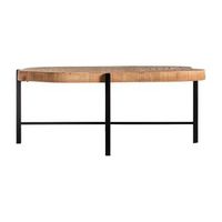 mesa de centro de madera de abeto en color negro