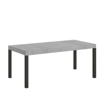 Mesa Extensible 90x90/246 Cm Everyday Premium Estructura De Cemento Antracita