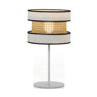 lampara de mesa takasi wood blanco