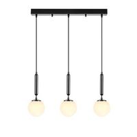 lampara de techo king-11464 blanco negro metal vidrio 62x15x134 cm