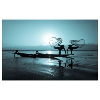 Impresión en lienzo - pescadores - cm. 50x70