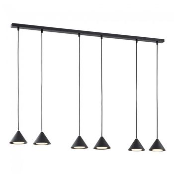 Lámpara de techo lout negro (6 luces)