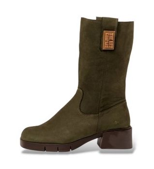 Art para mujer. 112861222003_0G3 Botas de Piel 1286 Varsovia marrón verdoso (40), 3 a 5cm, Nobuck, Cremallera, Casual, Verde