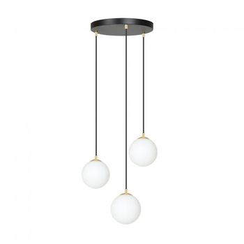 Lámpara colgante gala negro (3 luces)