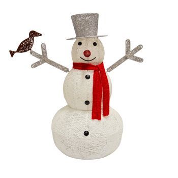 Muñeco De Nieve Iluminado 89cm Decoración Navideña Adviento 100 Leds