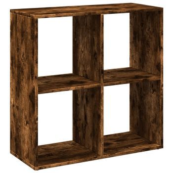 Librería Divisora Madera Roble Ahumado 69,5x29x69,5 Cm