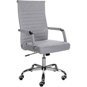 Silla De Oficina Amadora En Polipiel O Tela Gris 63x51x98 Cm Clp