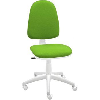 Silla De Escritorio Torino Blanca - Tapizado Pistacho