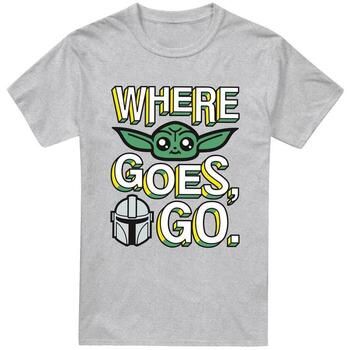 Disney Camiseta Where Grogu Goes para mujer