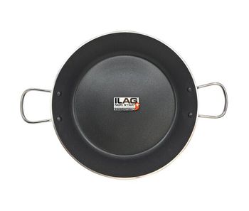 Briebe zafrán paellera inducción 30cm, 4 raciones, aluminio prensado, antiadherente sin pfoa, 3mm espesor, , negro