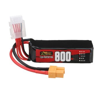 Batería de LiPo ZOP Power 4S 15.2V 800mAh 60C 11.84Wh con enchufe XT60 para Dron de Carreras RC FPV Avión Helicóptero