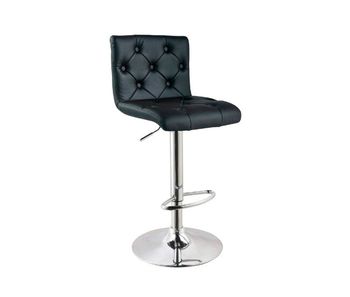 Taburete ajustable y giratorio flip pu negro - conforama