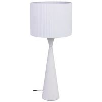 lampara de mesa de metal blanco 255x255x4760h cm