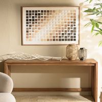 mosaico decorativo de pino reciclado con degradado de 82x122 cm