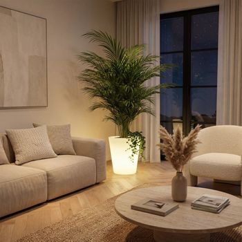 Cilindro luminoso led, 5 modos de luz, mando a distancia, blanco