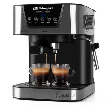 Orbegozo EX 6000 - Cafetera Para Espresso y Cappucino, 20 Bar De Presión, Depósito 1.5 L, Apta Para Monodosis, 1050 W