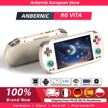Consola de Juegos Retro Anbernic RG Vita, Pantalla Táctil IPS de 5.46 Pulgadas, 3GB+64GB de Almacenamiento, Batería de 3000mAh, Dispositivo de Juego con Android 12