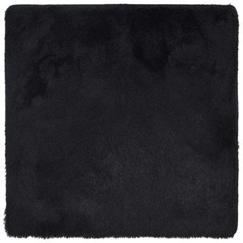 Alfombra Peluda De Pelo Largo Navarra Negra 200x200cm Poliéster Vidaxl