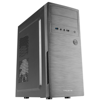 tacens 2initiox caja pc semitorre atx ventilador lateral 12cm frontal aluminio pulido acero negro negro