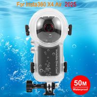 puluz carcasa sumergible de 50m para camara de accion insta360 x4 air 2025 sellada totalmente invisible para buceo