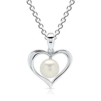 Cadena de plata 925 con colgante de perlas
