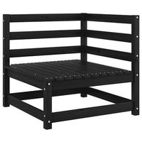 sofa de jardin 2 plazas  sofa de exterior con cojines madera maciza de pino negro