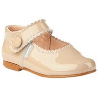 angelitos bailarinas 1502 merceditas charol con velcro camel para nina