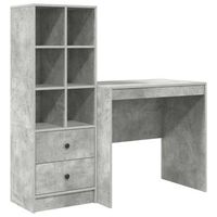 escritorio gris concreto 1255 x 50 x 127 cm 2 uds vidaxl