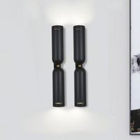 aplique de pared tubular 2 luces