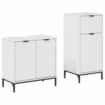 Juego De Muebles De Baño 2 Uds. Brillante 39,5 X 36 X 88 Cm Vidaxl