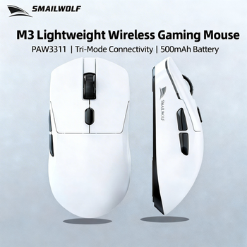 Ratón Inalámbrico Bluetooth SMAILWOLF M3Pro, Tres Modos, Esports PAW3311, Ratón Ligero para Computadora de Escritorio, Carga por Cable