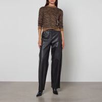 max mara studio abadan zebra wool-blend jumper - l