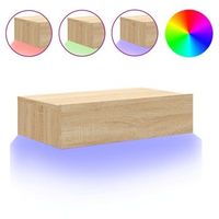 mueble de tv con luces led roble sonoma 60x35x155 cm vidaxl