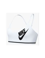 sujetador deportivo de fitness nike indy ls logo mujer blanco