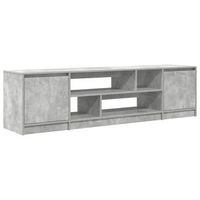 mueble tv  mueble de salon  mesa de tv gris hormigon 1885x41x50 cm madera de ingenieria