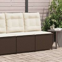 sillon reclinable de jardin  silla de exterior con cojines ratan sintetico marron cfw624840