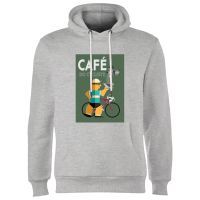 cafe du cycliste hoodie - grey - xxl - grey