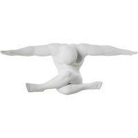 figura ceramica atleta blanco
