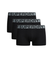 superdry para hombre m3110450a set 3 boxers lisos negro s homewear algodon