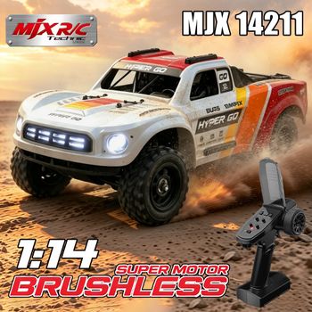 HYPER GO MJX Car RC Brushless, camión de control remoto de alta velocidad 4x4, vehículo de carreras con luces LED, capacidad de drifting y escalada, coche eléctrico de juguete para adultos y niños