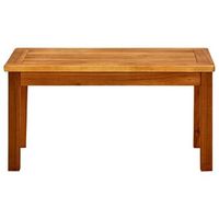 mesa de centro de jardin  mesa de exterior madera maciza de acacia 70x40x36 cm
