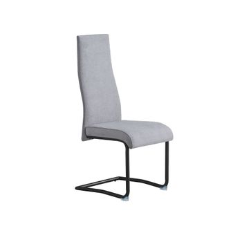 Set de 4 sillas de comedor con estructura negra
