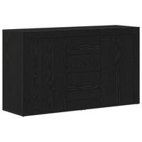 aparador roble negro 120 x 36 x 69 cm madera de ingenieria vidaxl