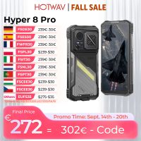 hotwav hyper 8 pro smartphone resistente 125db altavoz lound 55w carga rapida 5g telefono movil 12000mah 108mp 12gb 512gb telefono movil