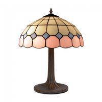 lampara de mesa tiffany pink