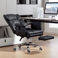 silla de oficina de pu acero homcom 69x65x107-115 cm negro