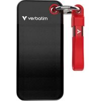 disco duro verbatim pocket ssd 013tb usb-c 1000mbs rojo y negro