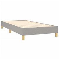 somier de laminas con patas estructura de cama de 90x190 cm tela gris claro tdl0207162