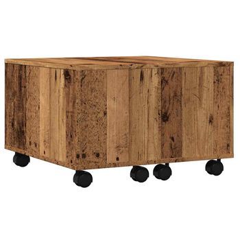 Mesa De Centro，mesa Auxiliar，mesita De Centro Madera De Ingeniería Envejecida 60x60x38 Cm